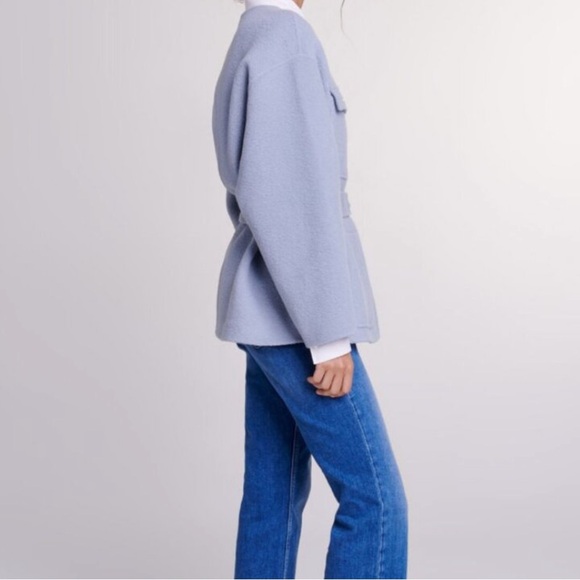Maje Light short belted Coat - Picture 6 of 8